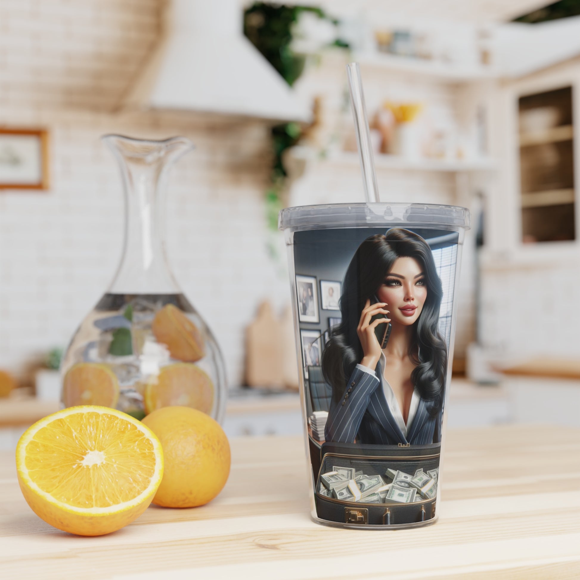 Business Deal Tumbler with Straw Mug Printify   