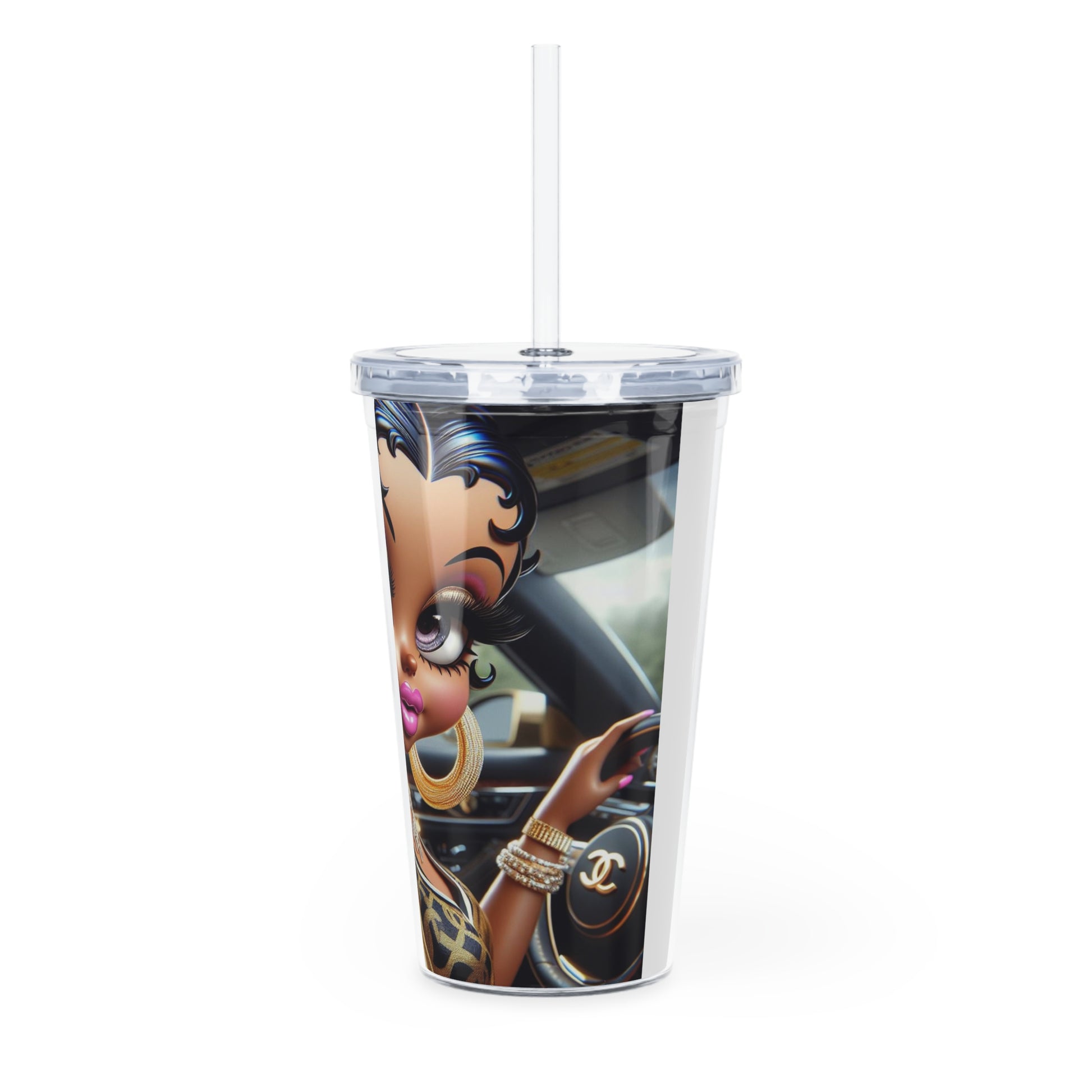 Betty Beauty Tumbler with Straw Mug Printify   