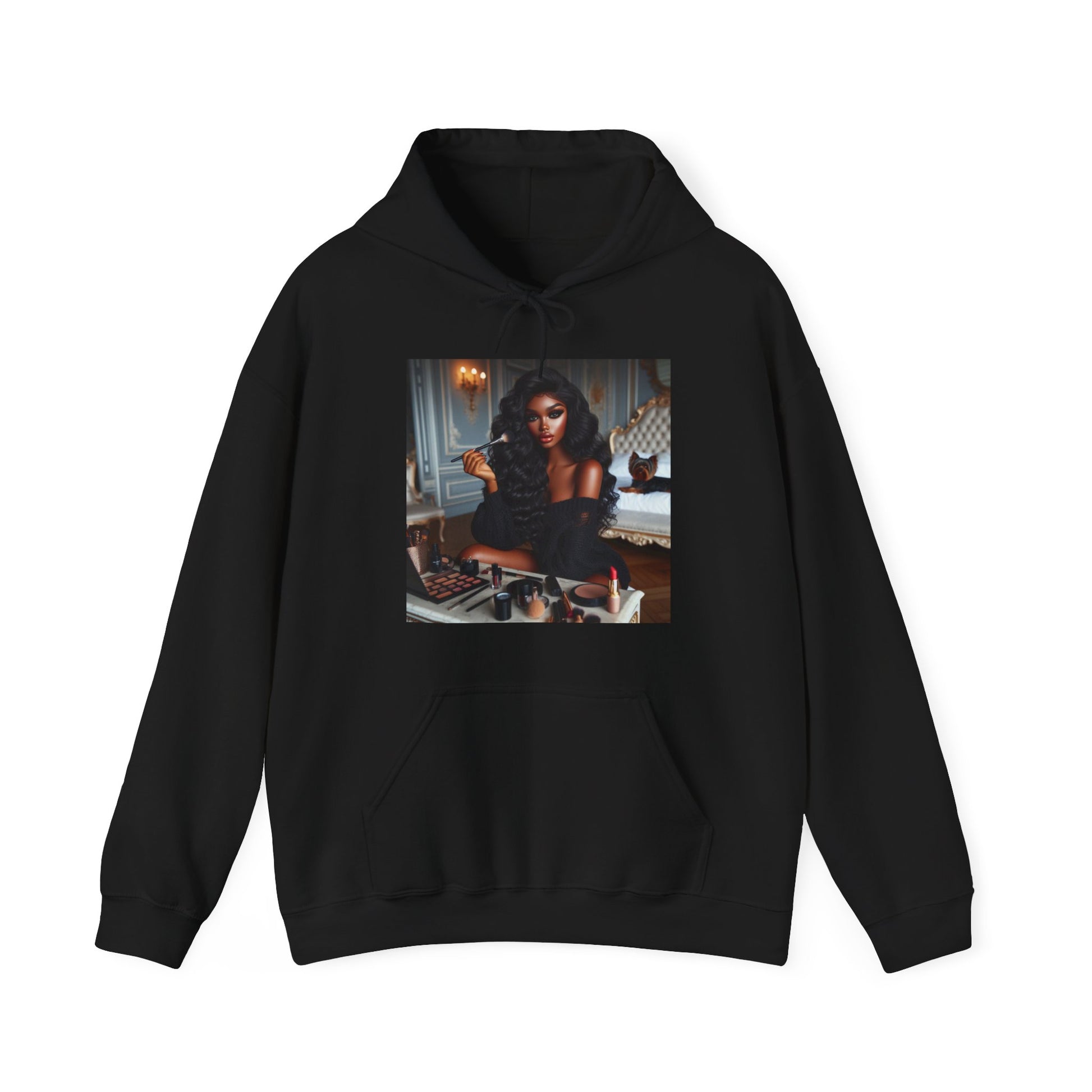 Make Up Time Hoodie Hoodie Printify Black S 