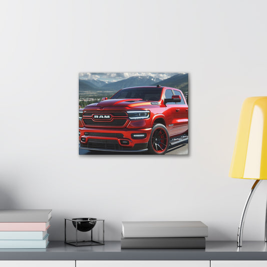 Red Dodge Ram Canvas Canvas Printify 16″ x 12″ (Horizontal) 0.75'' 