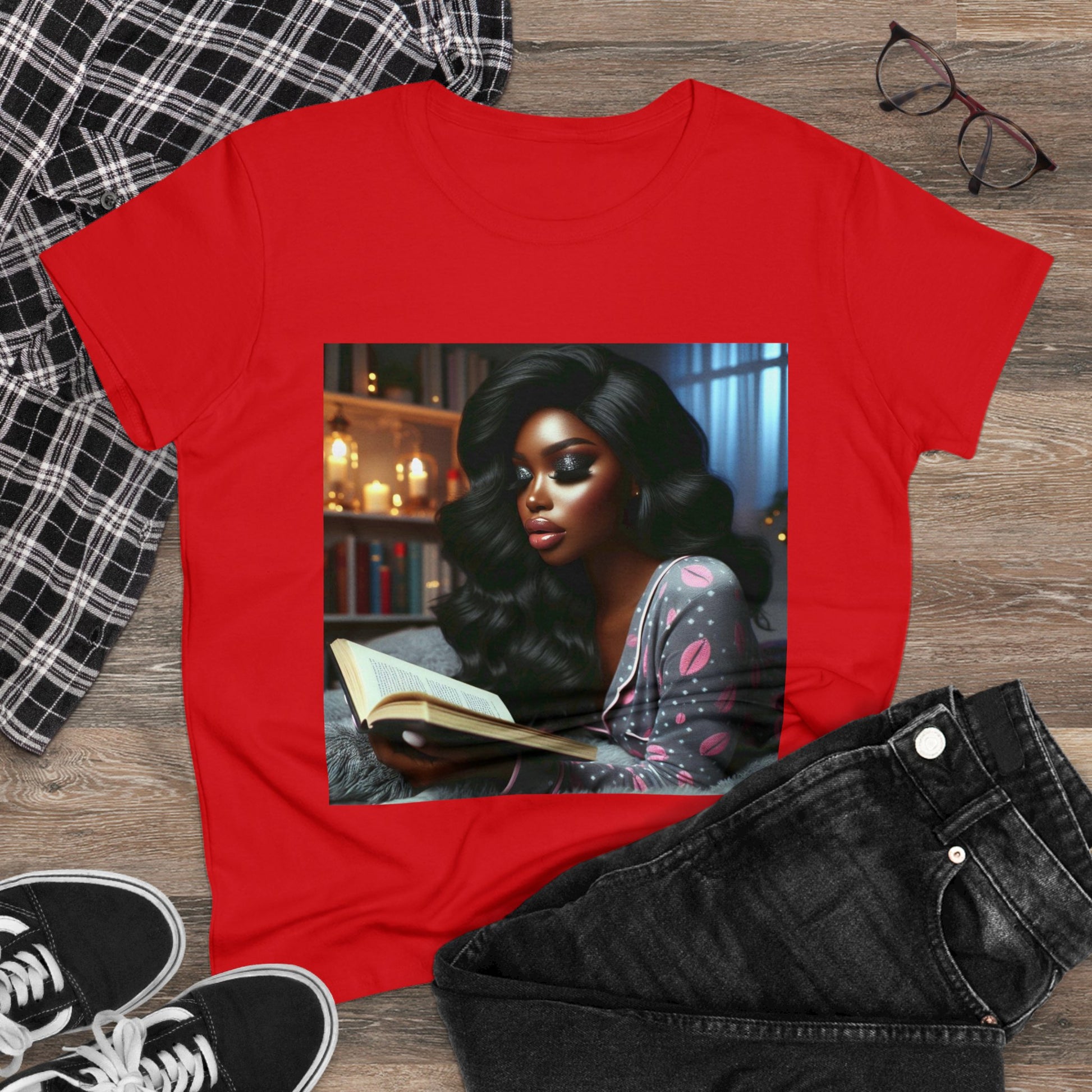 Late Night Book T-Shirt T-Shirt Printify   