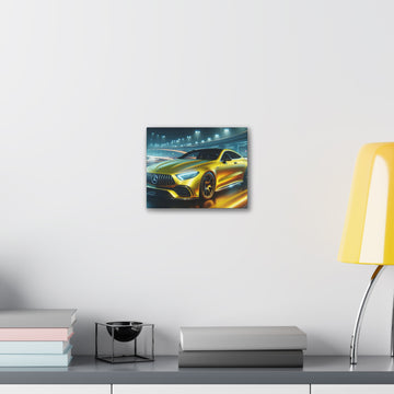 Yellow Mercedes Canvas Canvas Printify 10" x 8" (Horizontal) 0.75'' 