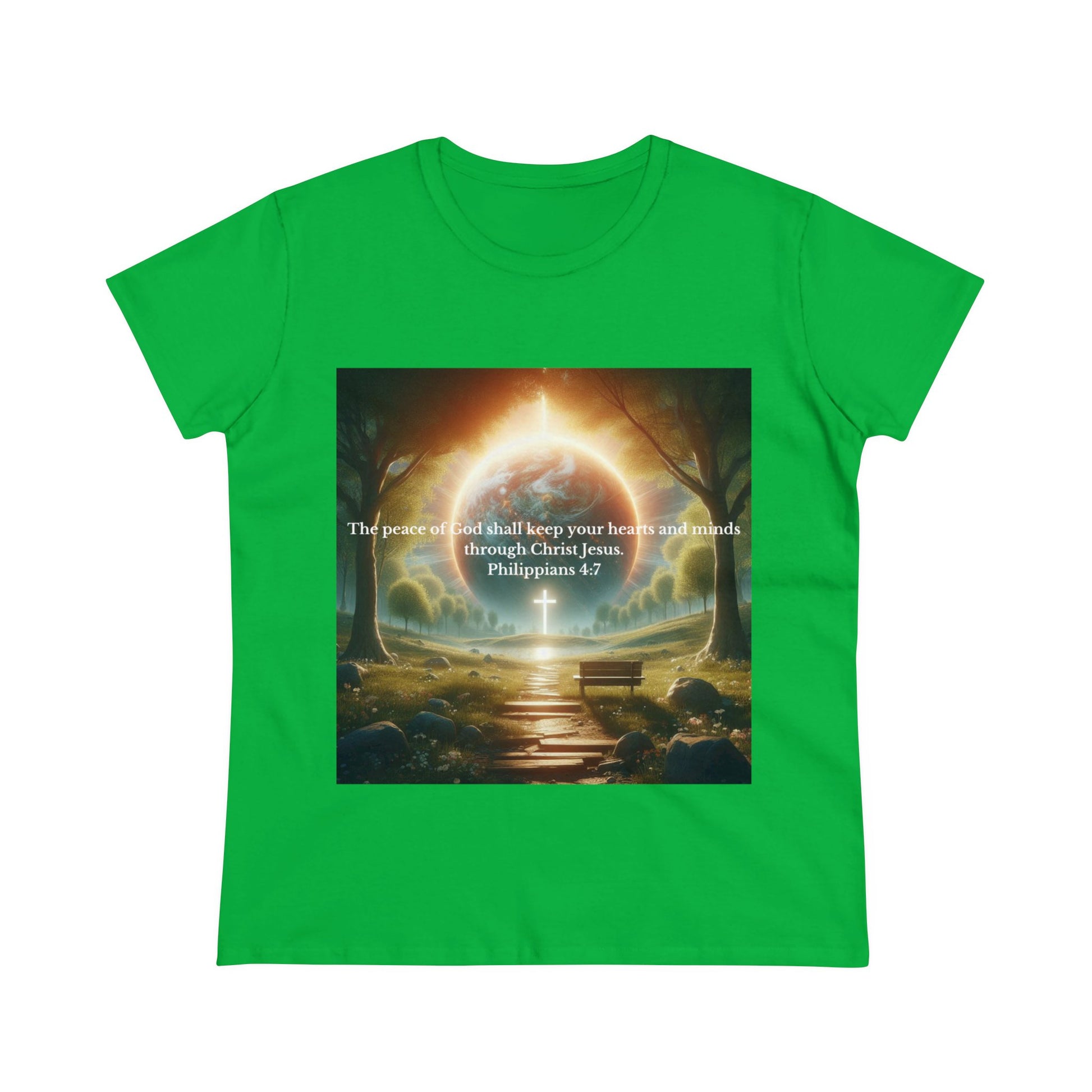 Philippians 4:7 T-Shirt T-Shirt Printify Irish Green S 