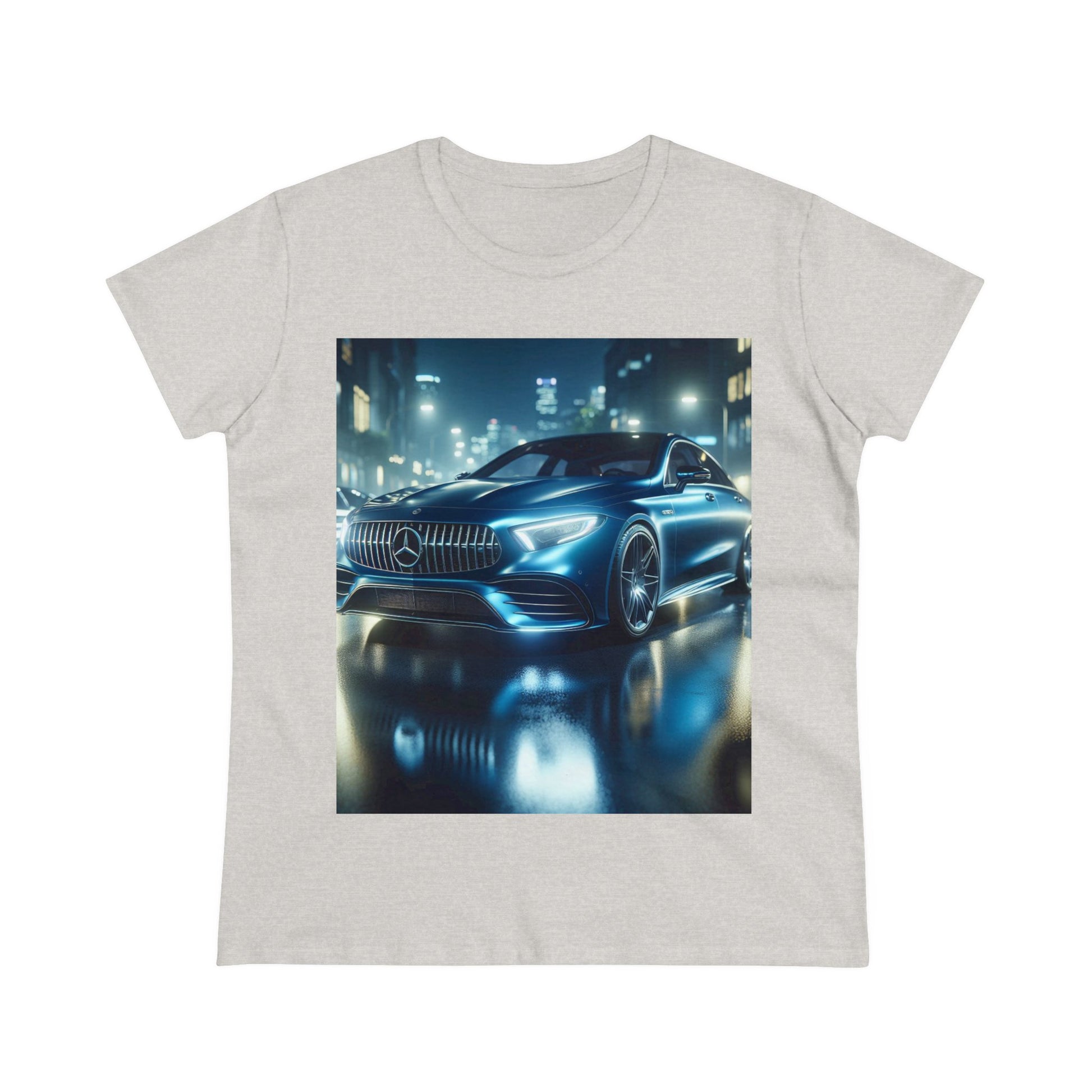 Blue Mercedes T-Shirt T-Shirt Printify Ash S 