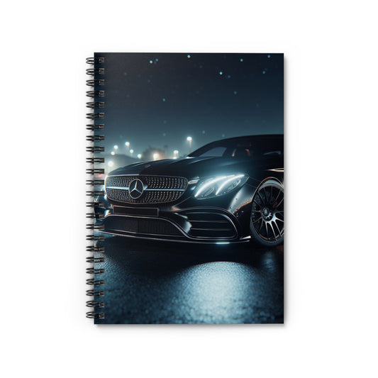 Black Mercedes Spiral Notebook Paper products Printify One Size  
