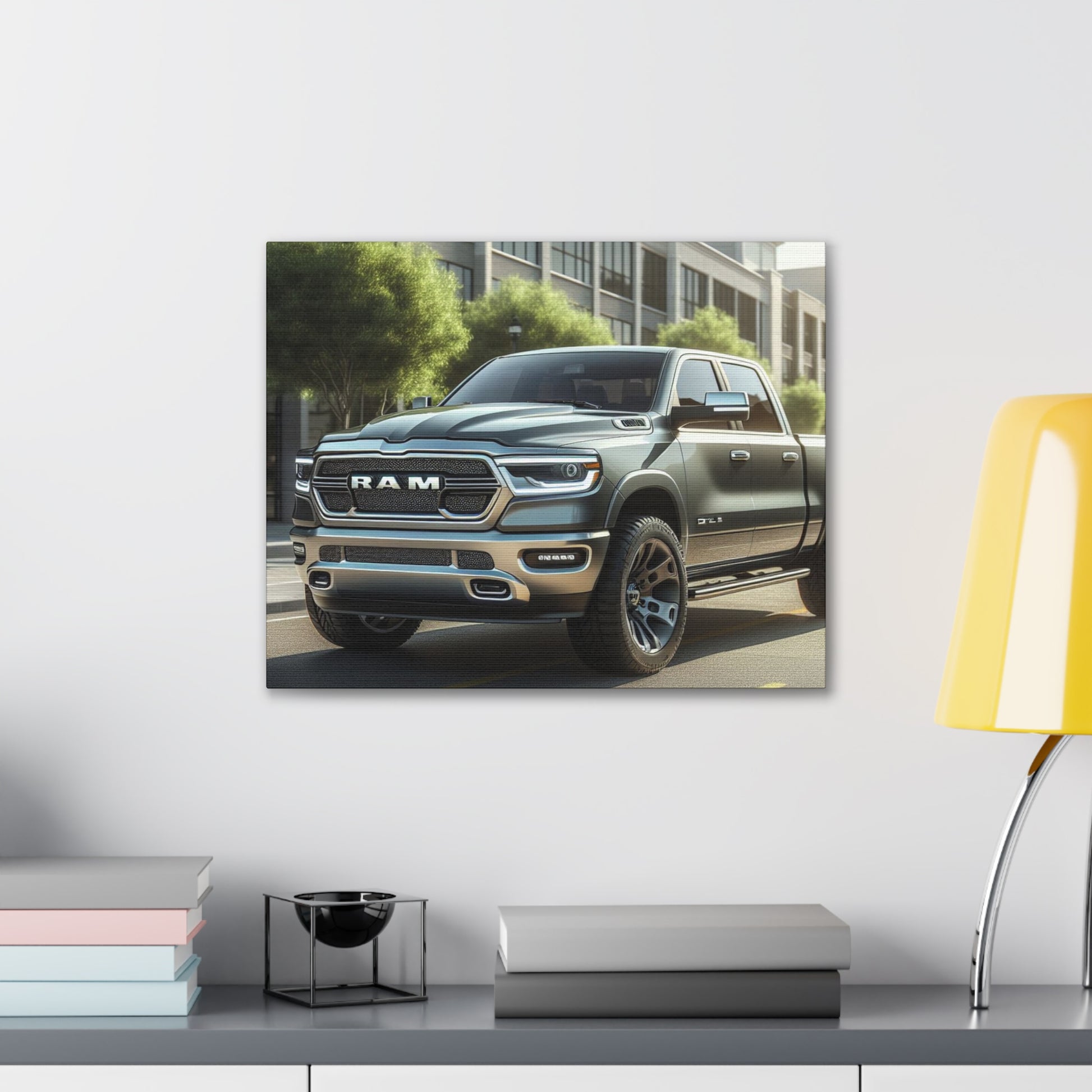 Gray Dodge Ram Canvas Canvas Printify 20″ x 16″ (Horizontal) 0.75'' 