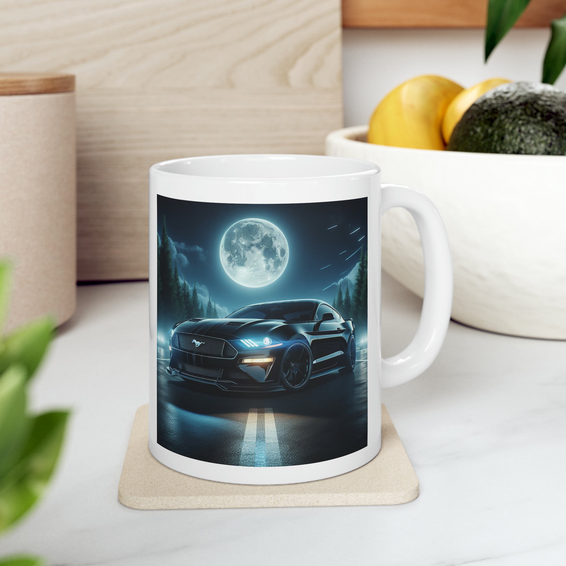 Black Mustang Mug Mug Printify   