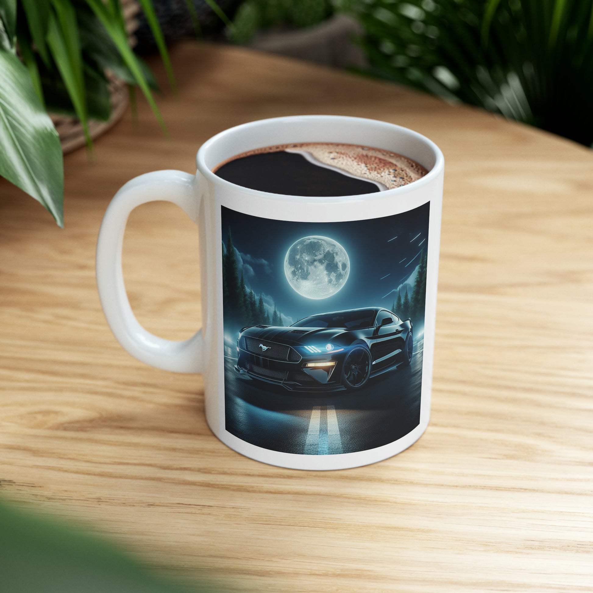 Black Mustang Mug Mug Printify   