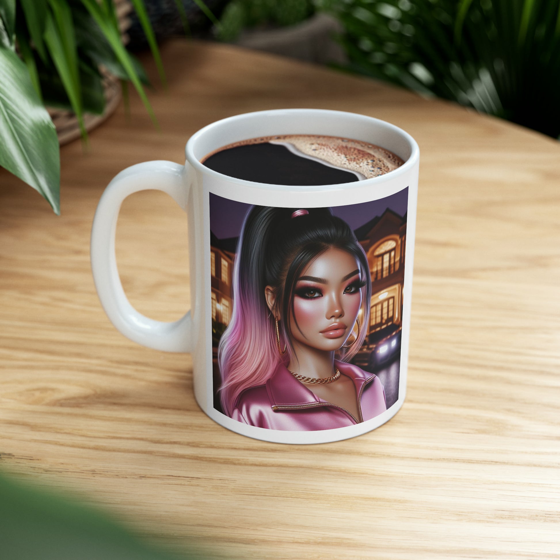 Pink at Night Mug Mug Printify   