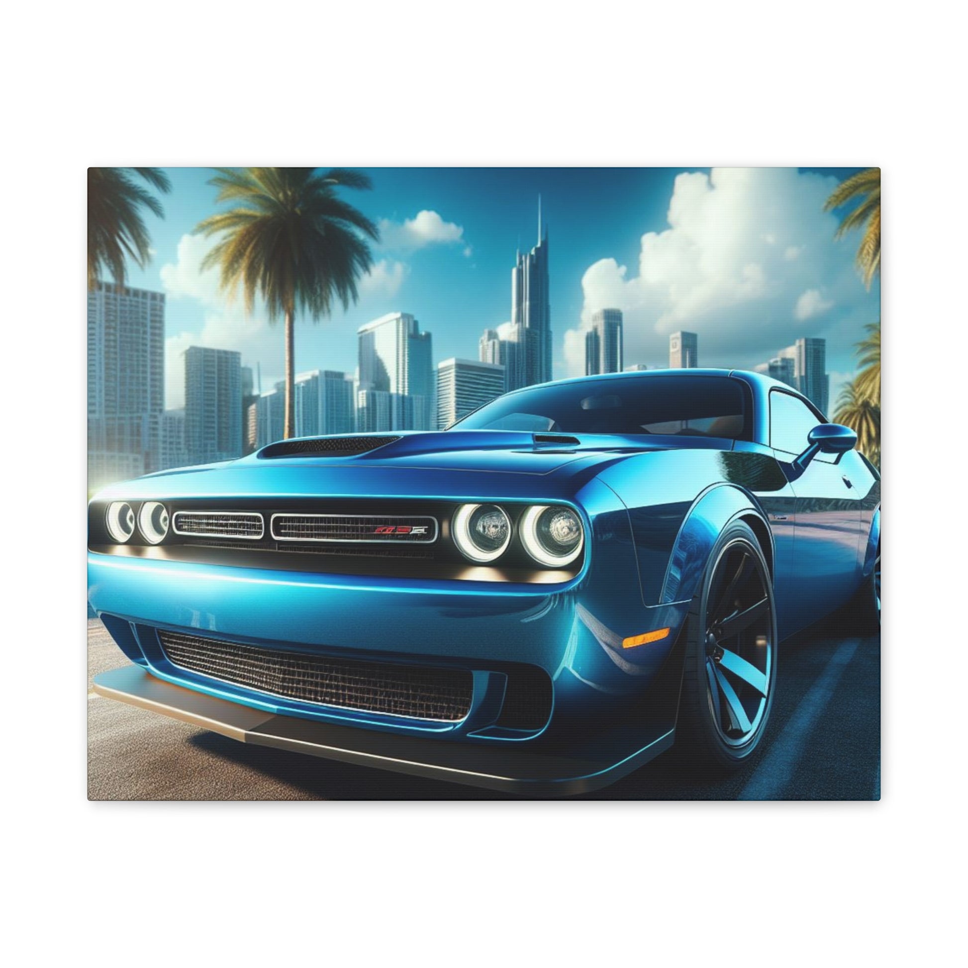 Blue Challenger Canvas Canvas Printify   